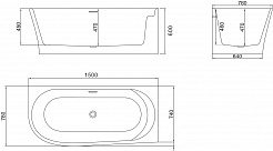 BelBagno Акриловая ванна BB410-1500-780-R 150x78 R – фотография-4